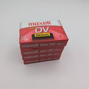 Lot of 4x Maxell Mini DV Digital Video Cassettes 60 minutes - NEW